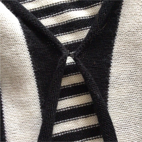 NINA LEONARD BLACK WHITE CARDIGAN SIZE SMALL - Picture 12 of 12